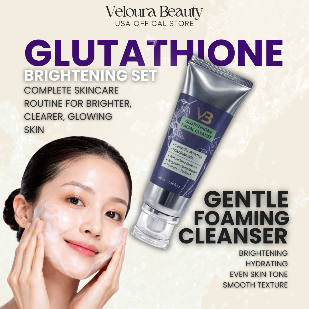 Veloura Glutathione Brightening Skincare Set – 4 Step Routine