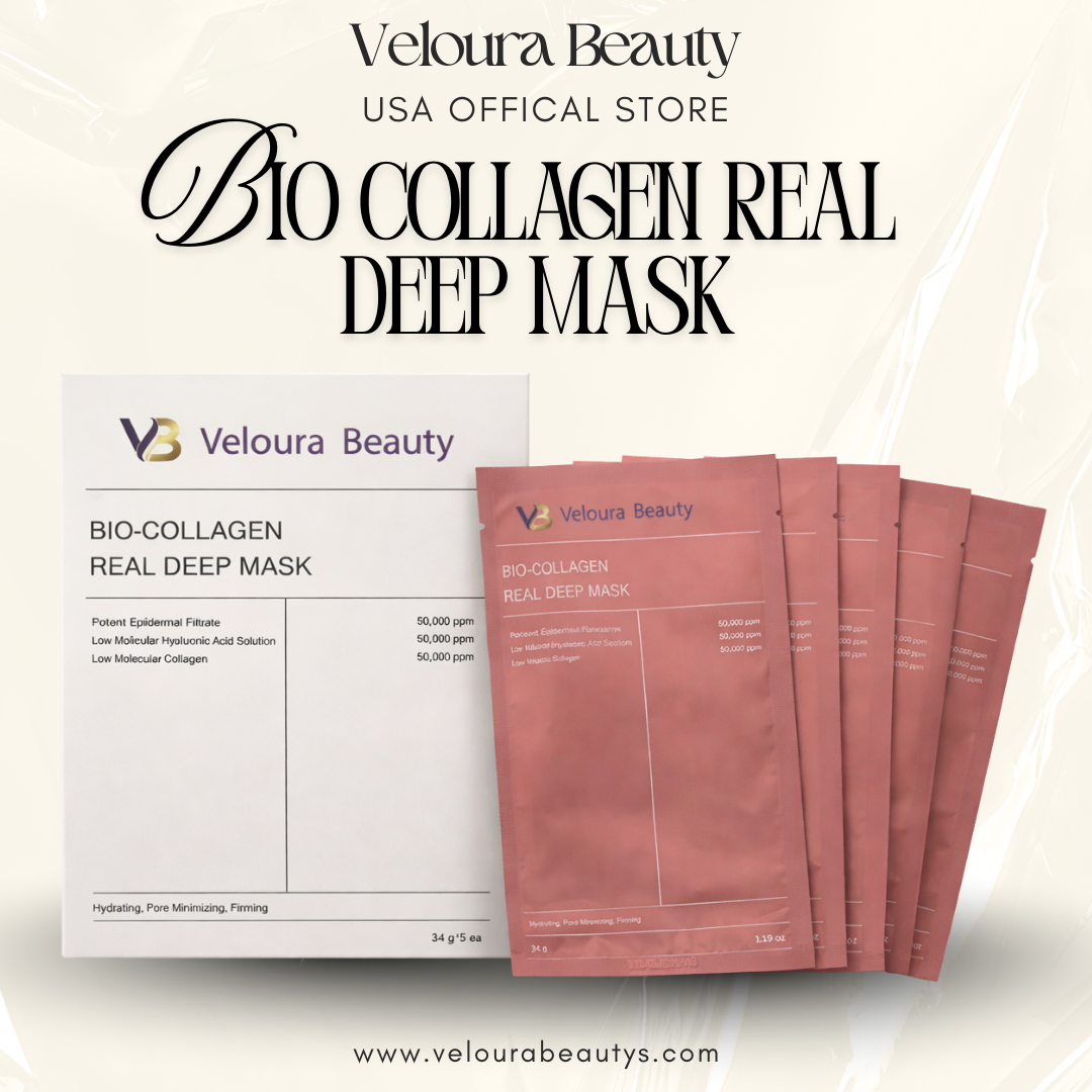 Veloura Bio Collagen Deep Mask – Hydrating Hydrogel Mask for Glass Skin Glow & Firmness
