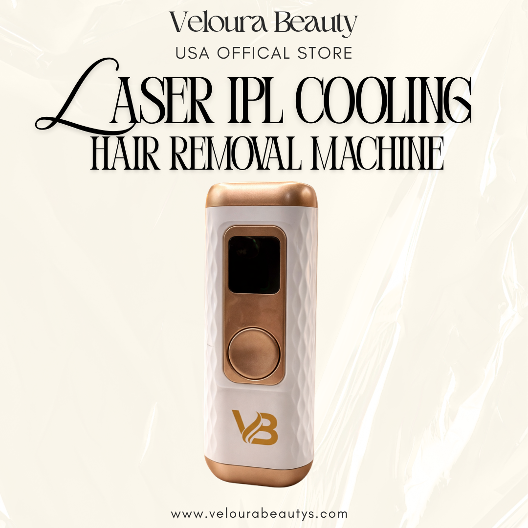 Veloura IPL Hair Removal Device with Cooling – Permanent Hair Reduction for Smooth Skin at Home
